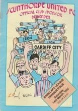 Scunthorpe United v Cardiff City  14-Mar-1992