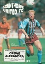 Scunthorpe United v Crewe Alexandra  19-Sep-1992