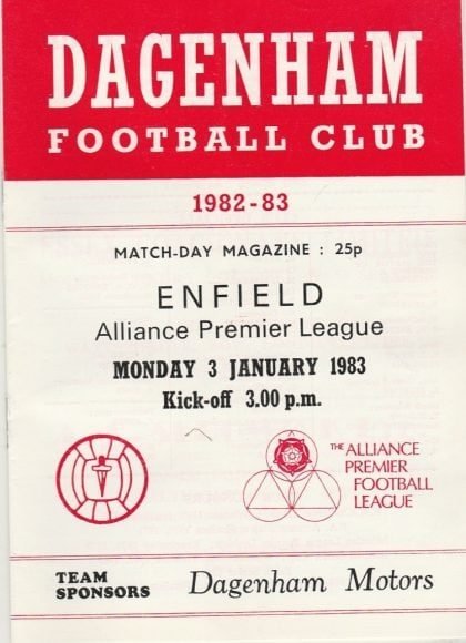 Dagenham v Enfield  03-Jan-1983