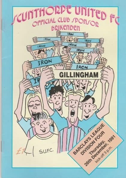 Scunthorpe United v Gillingham  26-Dec-1991