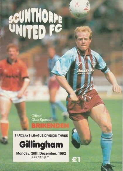 Scunthorpe United v Gillingham   28-Dec-1992