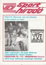 Videoton v Hibernian 26-Sep-1989