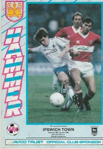 West Ham United v Ipswich Town  26-Jan-1986