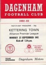 Dagenham v Kettering Town 27-Sep-1982