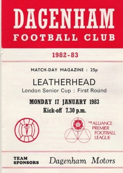 Dagenham v Leatherhead 17-Jan-1983
