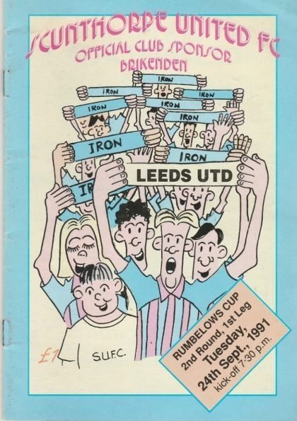 Scunthorpe United v Leeds United  24-Sep-1991