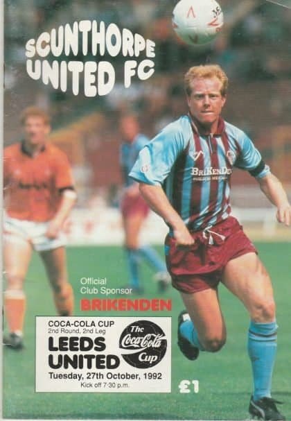 Scunthorpe United v Leeds United  27-Oct-1992