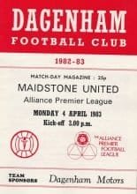 Dagenham v Maidstone United 04-Apr-1983
