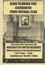 Caernarfon Town v Manchester United Reserves  31-Jan-2001