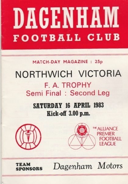 Dagenham v Northwich Victoria 16-Apr-1983