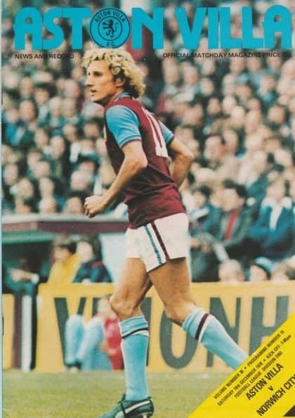 Aston Villa v Norwich City 16-Dec-1978