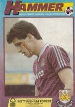 West Ham United v Nottingham Forest 02-Sep-1986