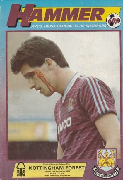 West Ham United v Nottingham Forest 02-Sep-1986