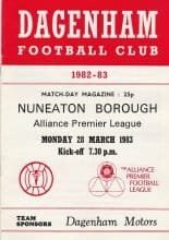 Dagenham v Nuneaton Borough  28-Mar-1983