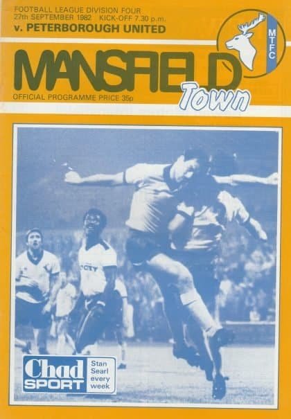 Mansfield Town v Peterborough United  27-Sep-1982