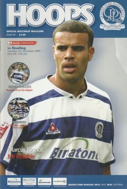 Queens Park Rangers v Reading  05-Nov-2005