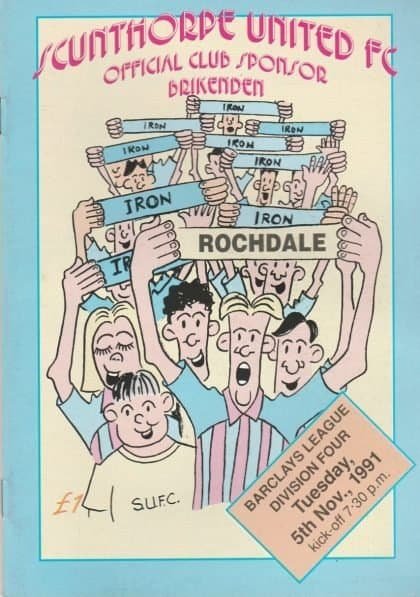 Scunthorpe United v Rochdale  05-Nov-1991