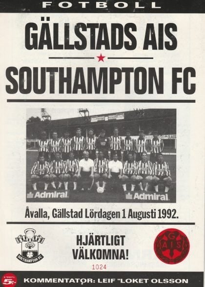 Gällstads AIS v Southampton 01-Aug-1992