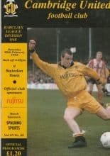 Cambridge United v Swindon Town 20-Feb-1993