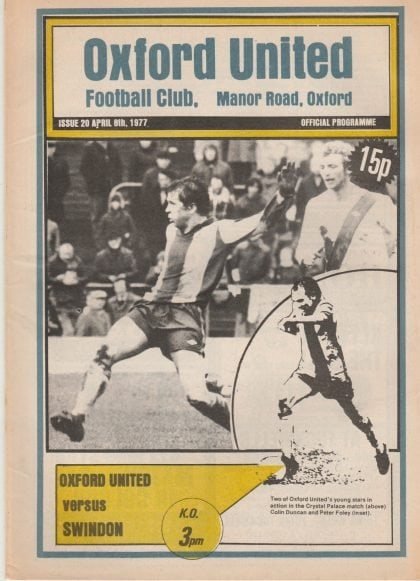 Oxford United v Swindon Town  08-Apr-1977