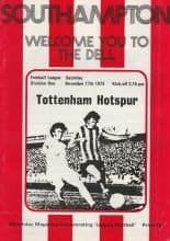Southampton v Tottenham Hotspur  17-Nov-1973