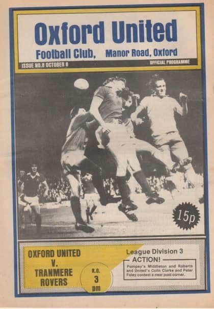 Oxford United v Tranmere Rovers 08-Oct-1977