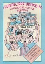 Scunthorpe United v Walsall  25-Jan-1992