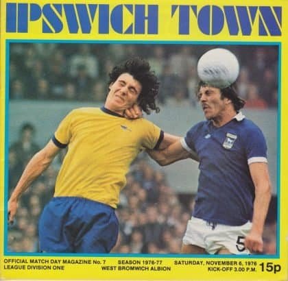 Ipswich Town v West Bromwich Albion 06-Nov-1976