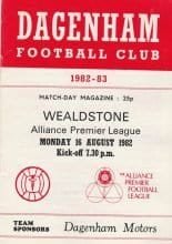Dagenham v Wealdstone  16-Aug-1982