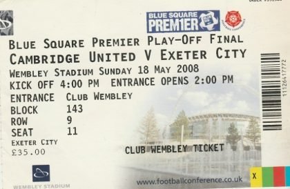 Cambridge United v Exeter City 18-May-2008