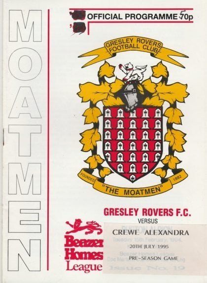 Gresley Rovers v Crewe Alexandra 28-Jul-1999