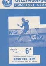 Gillingham v Mansfield Town 28-Sep-1968