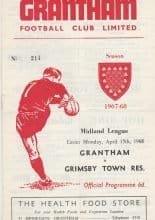 Grantham Town v Grimsby Town Reserves  15-Apr-1968