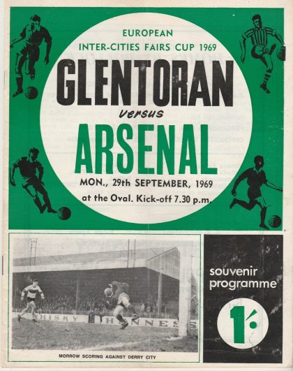 Glentoran v Arsenal 29-Sep-1969