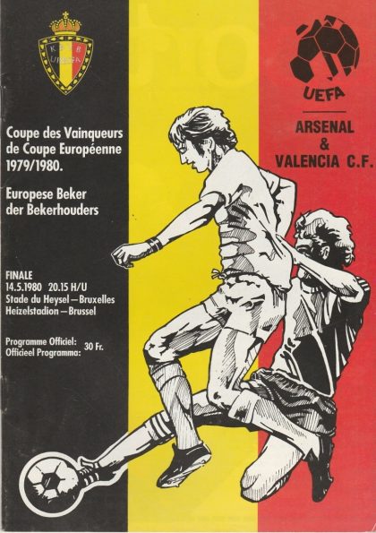 Arsenal v Valencia 14-May-1980