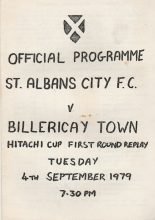 St Albans City v Billericay Town   04-Sep-1979