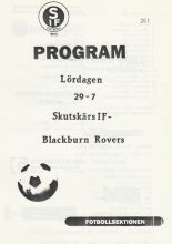 Skutskärs IF v Blackburn Rovers  25-Jul-1989