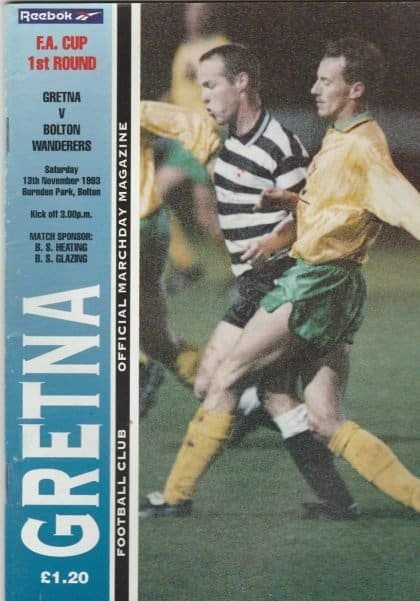 Gretna v Bolton Wanderers  13-Nov-1983