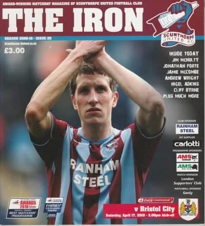 Scunthorpe United v Bristol City  17-Apr-2010