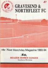 Gravesend & Northfleet v Charlton Athletic  10-Aug-1993