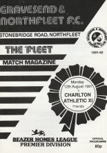 Gravesend & Northfleet v Charlton Athletic  12-Aug-1991
