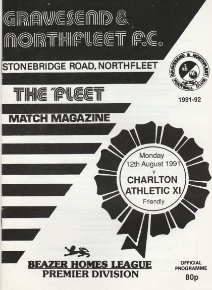 Gravesend & Northfleet v Charlton Athletic  12-Aug-1991