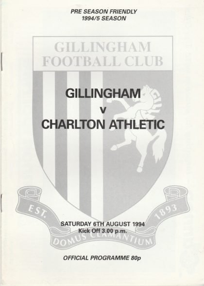 Gillingham v Charlton Athletic 06-Aug-1994
