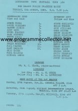 Shrewsbury Town v Coventry City  06-Aug-1985