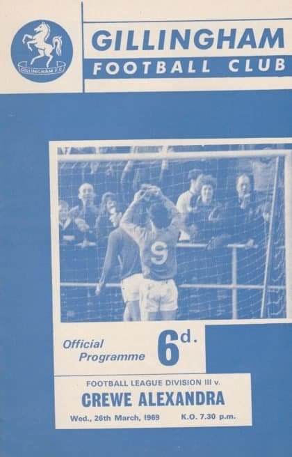 Gillingham v Crewe Alexandra 26-Mar-1969