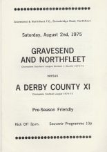 Gravesend & Northfleet v Derby County XI  02-Aug-1975