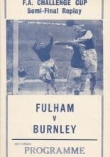 Fulham v Burnley 09-Apr-1962  Tucketts Pirate issue