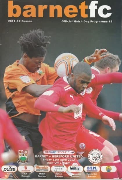 Barnet v Hereford United 13-Apr-2012