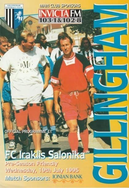 Gillingham v Iraklis Salonika 19-Jul-1995