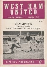 West Ham United v Kilmarnock 17-Feb-1967
